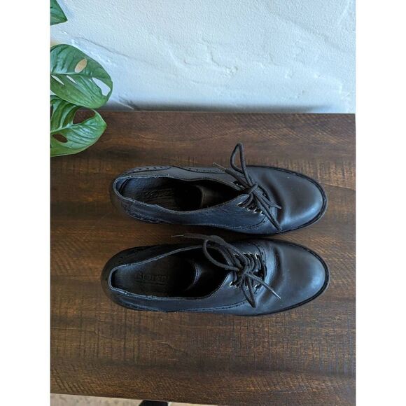 Born Women's Lace-up Leather Oxford Block Heel Booties - Size 8.5 - Picture 6 of 10